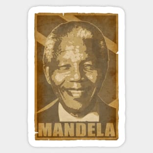 Nelson Nelson Mandela Propaganda Poster Sticker